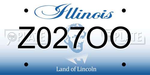 Z027OO Illinois License Plate