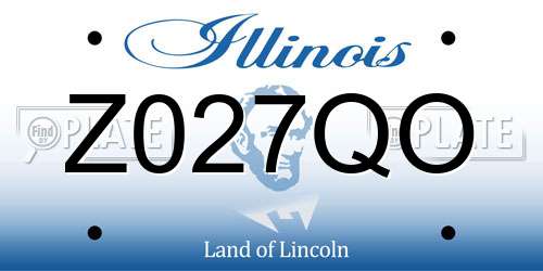 Z027QO Illinois License Plate
