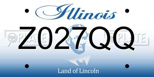 Z027QQ Illinois License Plate
