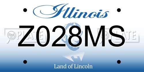 Z028MS Illinois License Plate