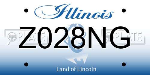 Z028NG Illinois License Plate