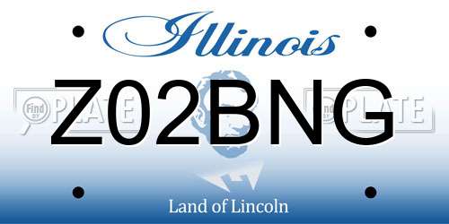 Z02BNG Illinois License Plate