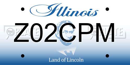 Z02CPM Illinois License Plate