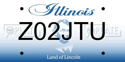 Z02JTU Illinois License Plate