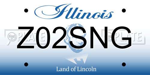 Z02SNG Illinois License Plate