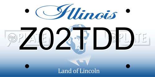 Z02TDD Illinois License Plate