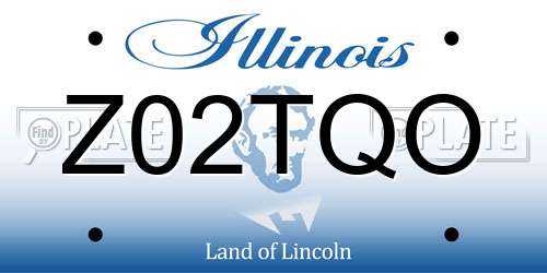 Z02TQO Illinois License Plate