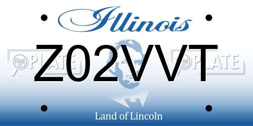 Z02VVT Illinois License Plate