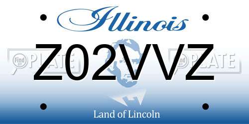 Z02VVZ Illinois License Plate