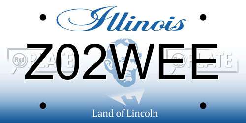 Z02WEE Illinois License Plate