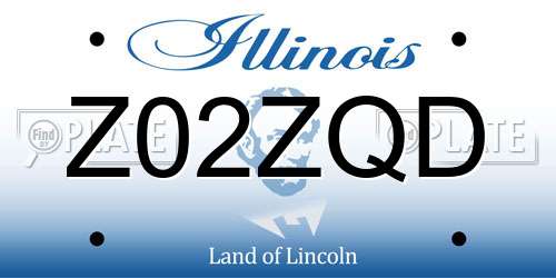 Z02ZQD Illinois License Plate