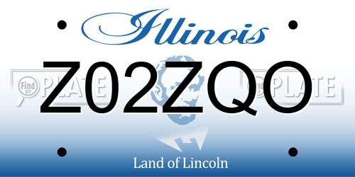 Z02ZQO Illinois License Plate