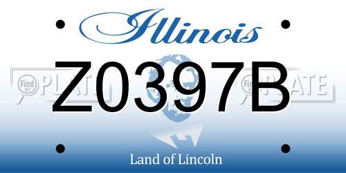 Z0397B Illinois License Plate