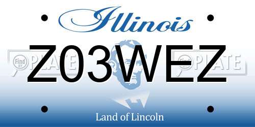 Z03WEZ Illinois License Plate