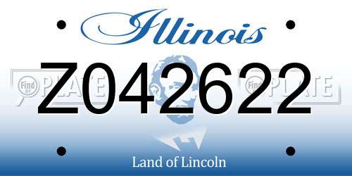 Z042622 Illinois License Plate