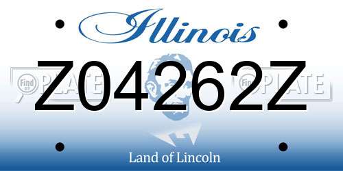 Z04262Z Illinois License Plate