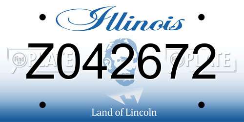 Z042672 Illinois License Plate