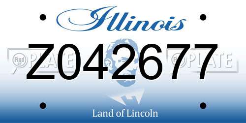 Z042677 Illinois License Plate
