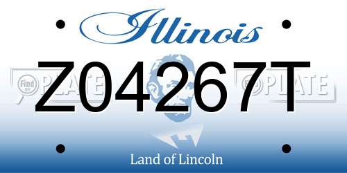 Z04267T Illinois License Plate