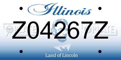 Z04267Z Illinois License Plate