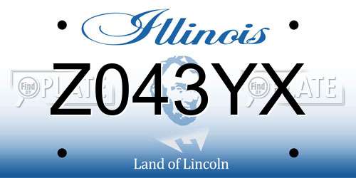 Z043YX Illinois License Plate