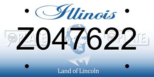 Z047622 Illinois License Plate