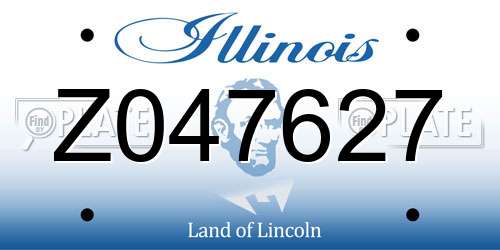 Z047627 Illinois License Plate