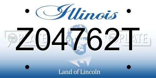 Z04762T Illinois License Plate