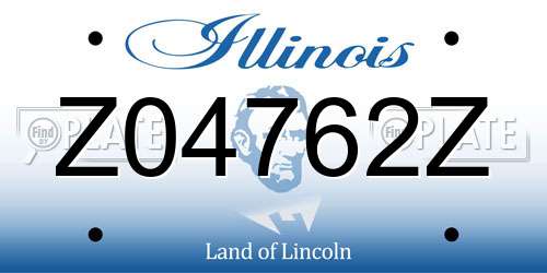 Z04762Z Illinois License Plate