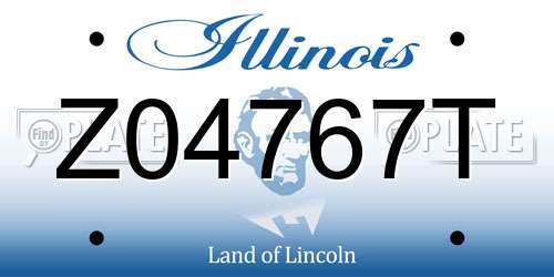 Z04767T Illinois License Plate