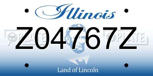 Z04767Z Illinois License Plate