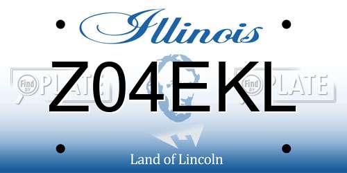 Z04EKL Illinois License Plate