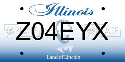 Z04EYX Illinois License Plate