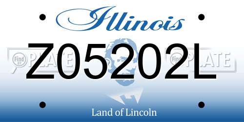 Z05202L Illinois License Plate