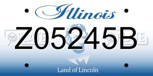 Z05245B Illinois License Plate