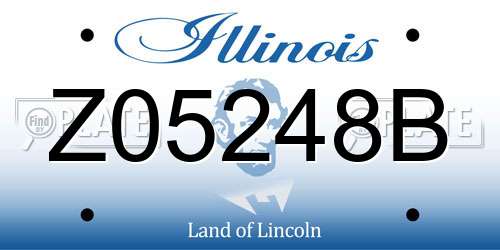 Z05248B Illinois License Plate