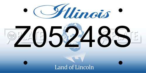 Z05248S Illinois License Plate