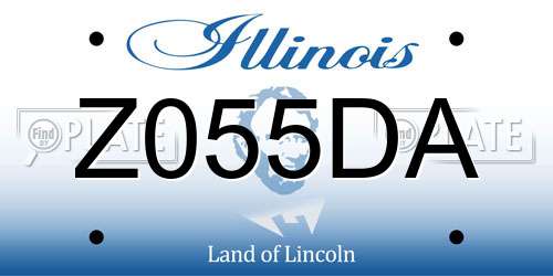 Z055DA Illinois License Plate