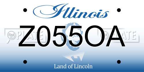 Z055OA Illinois License Plate
