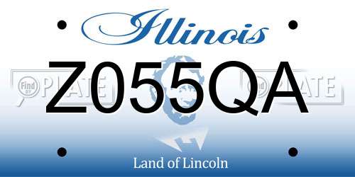 Z055QA Illinois License Plate