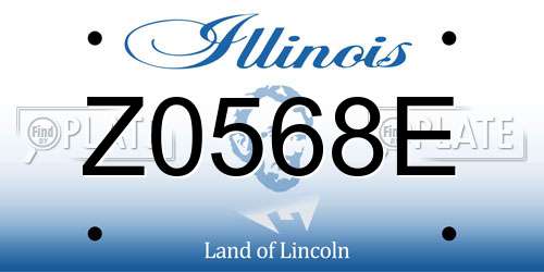 Z0568E Illinois License Plate