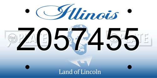 Z057455 Illinois License Plate