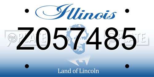 Z057485 Illinois License Plate
