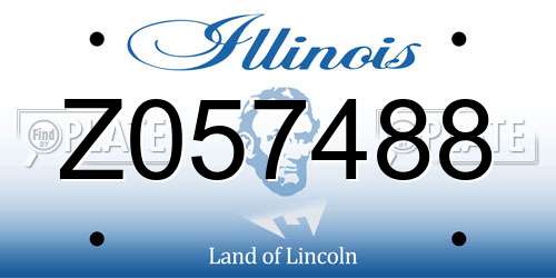 Z057488 Illinois License Plate