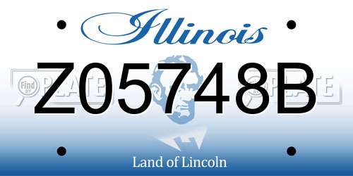 Z05748B Illinois License Plate