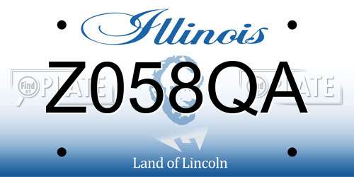 Z058QA Illinois License Plate