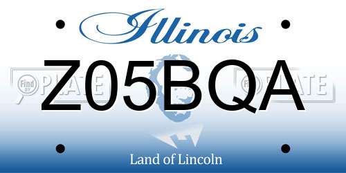 Z05BQA Illinois License Plate