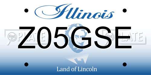 Z05GSE Illinois License Plate