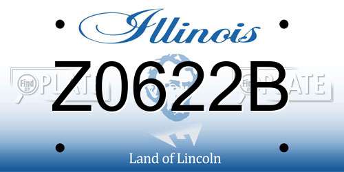 Z0622B Illinois License Plate