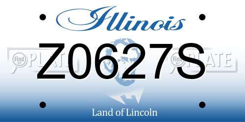 Z0627S Illinois License Plate